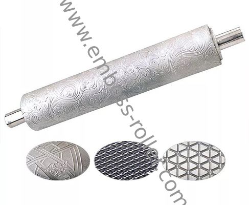 غلتک برجسته حکاکی فولادی با مقاومت در برابر سایش رنگ نقره ای